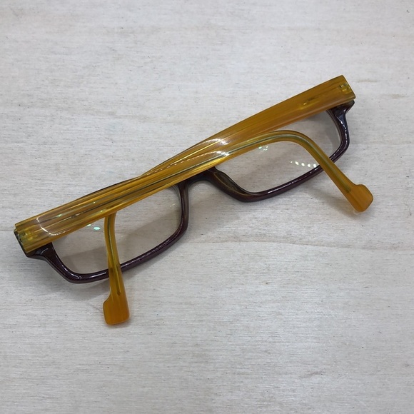 Etnia Barcelona BRISBANE Glasses FRAMES ONLY  Rectangle PLUM YELLOW 53-16-140 main image 4